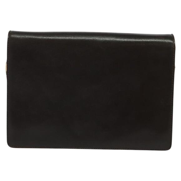 CELINE Chain Shoulder Bag Leather Brown Gold - Picture 3 of 12